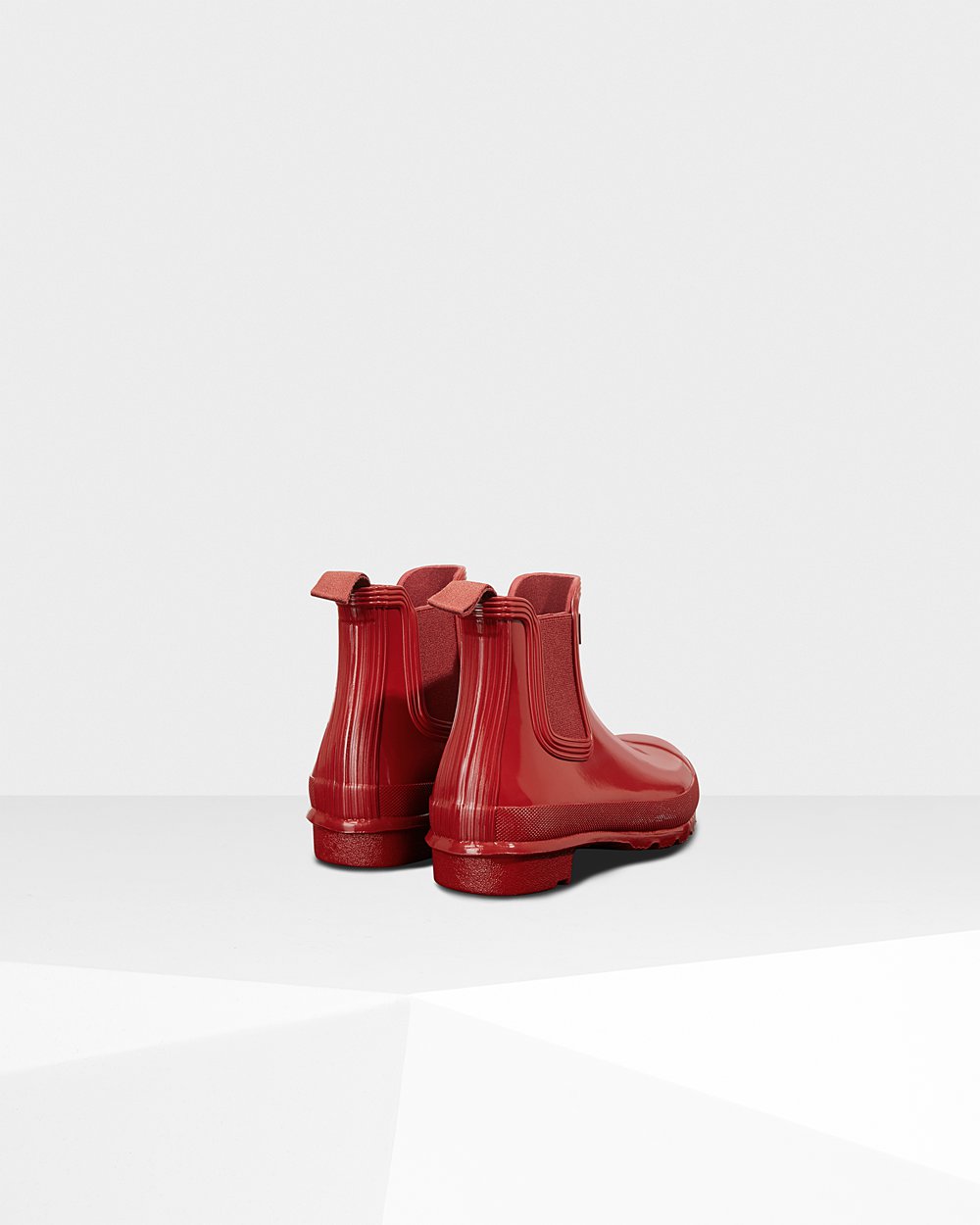 Botas Chelsea Original Gloss Hunter Mujer - Rojos - 731495VZA